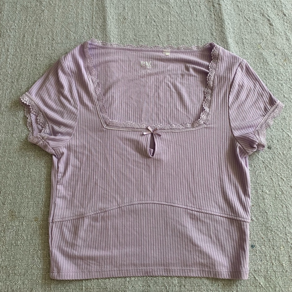 Pacsun, purple cropped tee, size XS